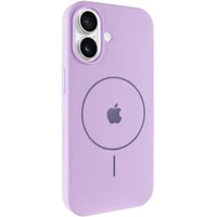 Чехол Silicone Case Full Protective (AA) V2 with MagSafe для Apple iPhone 17 (6.3") Сиреневый / Lilac