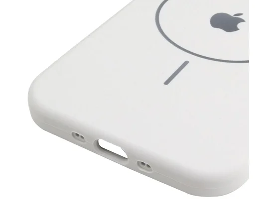 Чехол Silicone Case Full Protective (AA) V2 with MagSafe для Apple iPhone 17 (6.3") Белый / White