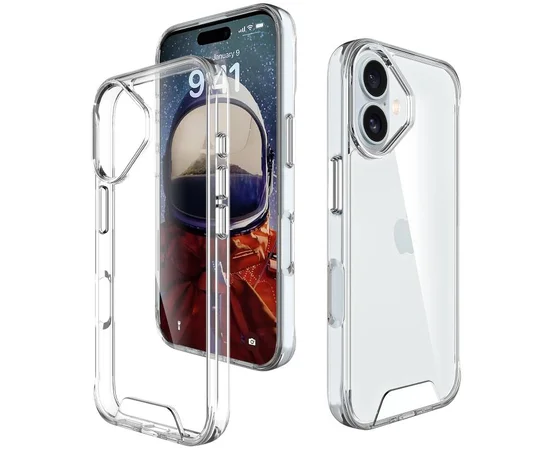 Чохол TPU Space Case transparent для Apple iPhone 17 (6.3") Прозорий