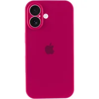 Чехол Silicone Case Full Camera Protective (AA) для Apple iPhone 17 (6.3") Красный / Rose Red
