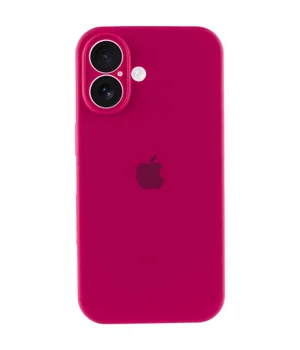 Чехол Silicone Case Full Camera Protective (AA) для Apple iPhone 17 (6.3") Красный / Rose Red