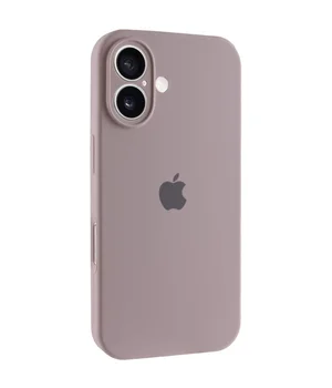 Чехол Silicone Case Full Camera Protective (AA) для Apple iPhone 17 (6.3") Серый / Lavender