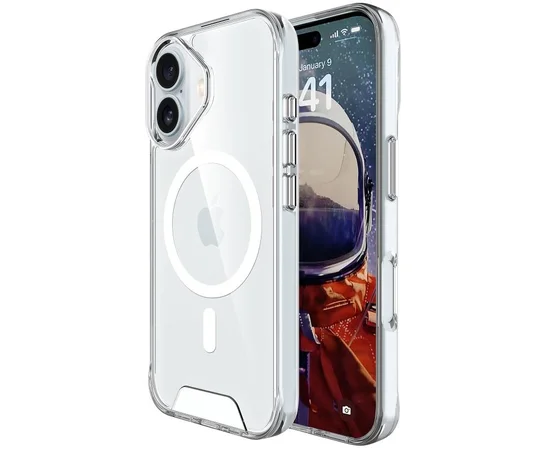Чехол TPU Space Case with MagSafe для Apple iPhone 17 (6.3") Прозрачный