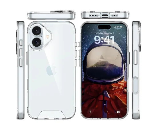 Чохол TPU Space Case transparent для Apple iPhone 17 (6.3") Прозорий