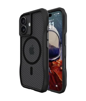 Чехол TPU Space Octagon with MagSafe для Apple iPhone 17 (6.3") Carbon Black