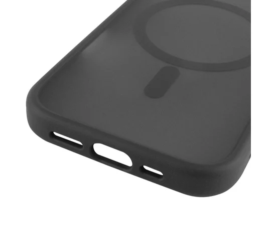 TPU+PC чехол Metal Buttons with MagSafe для Apple iPhone 17 (6.3") Черный / Black