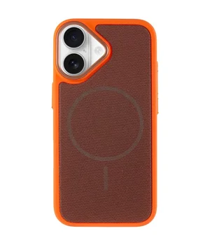 Чехол PC TechWoven Hybrid with MagSafe для Apple iPhone 17 (6.3") Orange / Brown