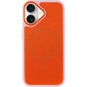 Чехол PC TechWoven Hybrid with MagSafe для Apple iPhone 17 (6.3") Pink / Orange