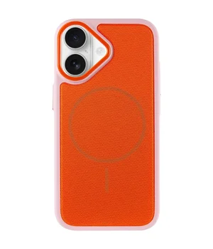 Чехол PC TechWoven Hybrid with MagSafe для Apple iPhone 17 (6.3") Pink / Orange