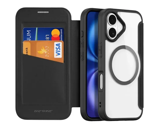 Чехол-книжка Dux Ducis Skin X Pro with MagSafe для Apple iPhone 17 (6.3") Black