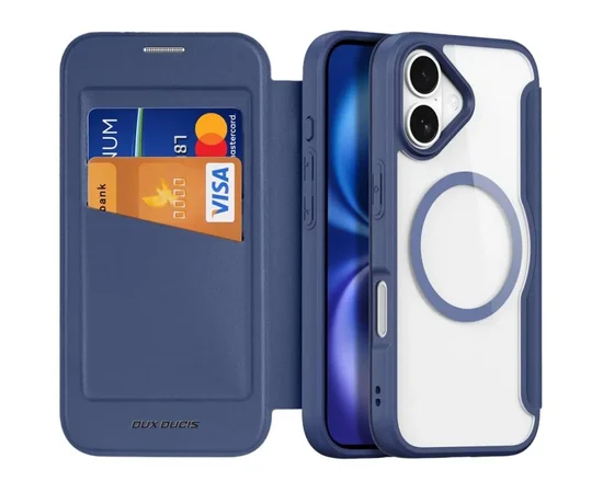 Чехол-книжка Dux Ducis Skin X Pro with MagSafe для Apple iPhone 17 (6.3") Blue