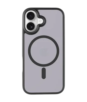 TPU+PC чехол Metal Buttons with MagSafe для Apple iPhone 17 (6.3") Черный / Black