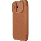Шкіряний чохол-книжка Nillkin Qin Pro Camshield для Apple iPhone 17 (6.3") Brown