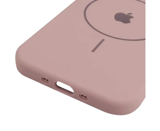 Чехол Silicone Case Full Protective (AA) V2 with MagSafe для Apple iPhone 17 (6.3") Розовый / Pink Sand