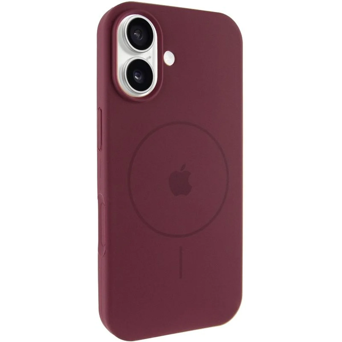 Чехол Silicone Case Full Protective (AA) V2 with MagSafe для Apple iPhone 17 (6.3") Бордовый / Plum