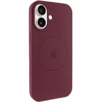 Чехол Silicone Case Full Protective (AA) V2 with MagSafe для Apple iPhone 17 (6.3") Бордовый / Plum