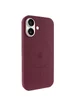Чехол Silicone Case Full Protective (AA) V2 with MagSafe для Apple iPhone 17 (6.3") Бордовый / Plum