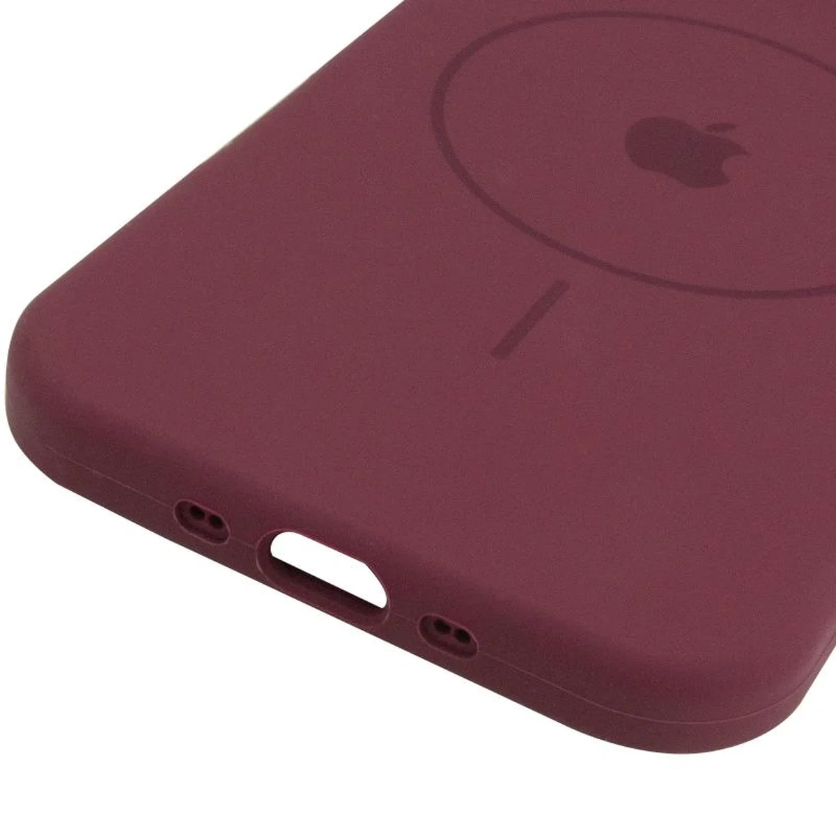 Чехол Silicone Case Full Protective (AA) V2 with MagSafe для Apple iPhone 17 (6.3") Бордовый / Plum