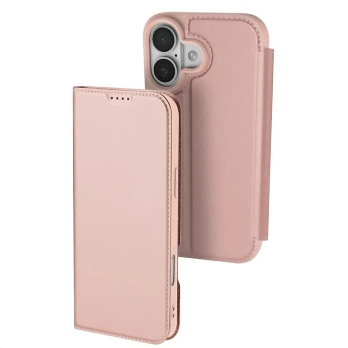 Чехол-книжка Dux Ducis с карманом для визиток для Apple iPhone 17 (6.3") Rose Gold