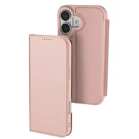 Чехол-книжка Dux Ducis с карманом для визиток для Apple iPhone 17 (6.3") Rose Gold