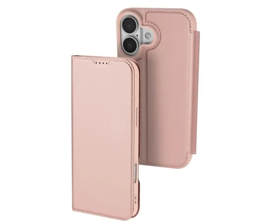 Чохол-книжка Dux Ducis з кишенею для візиток для Apple iPhone 17 (6.3") Rose Gold