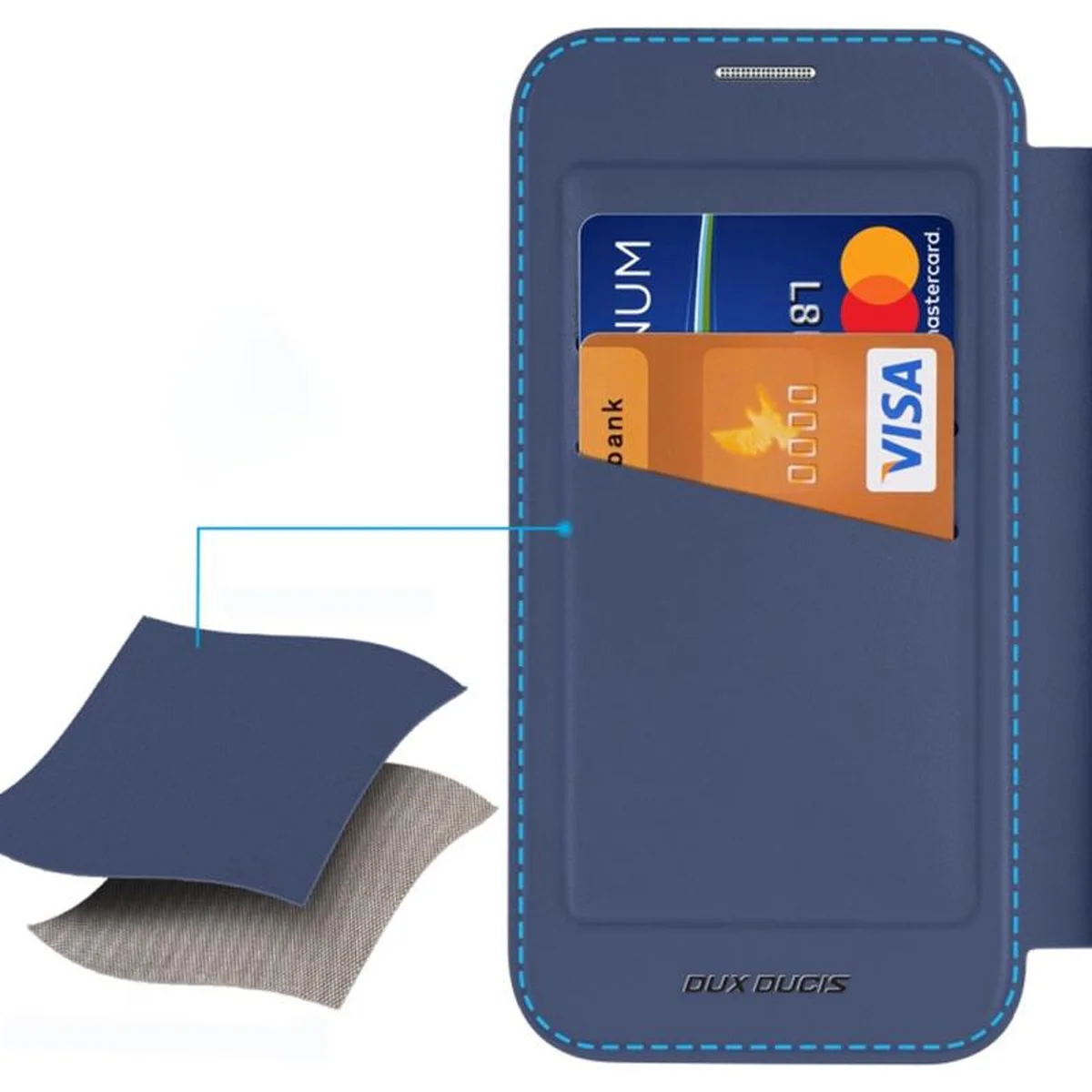 Чехол-книжка Dux Ducis Skin X Pro with MagSafe для Apple iPhone 17 (6.3") Blue