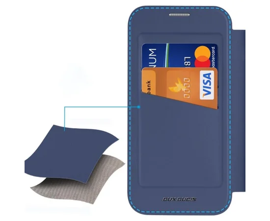 Чехол-книжка Dux Ducis Skin X Pro with MagSafe для Apple iPhone 17 (6.3") Blue