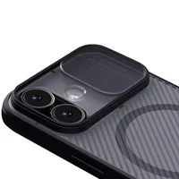 Карбоновая накладка Nillkin CamShield Pro Magnetic для Apple iPhone 17 (6.3") Transparent black