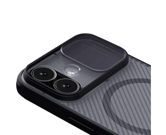 Карбоновая накладка Nillkin CamShield Pro Magnetic для Apple iPhone 17 (6.3") Transparent black