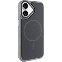 Чехол PC TechWoven Hybrid with MagSafe для Apple iPhone 17 (6.3") Grey / Black