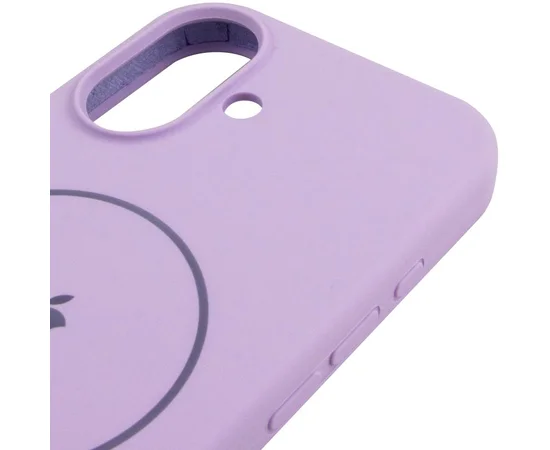 Чехол Silicone Case Full Protective (AA) V2 with MagSafe для Apple iPhone 17 (6.3") Сиреневый / Lilac