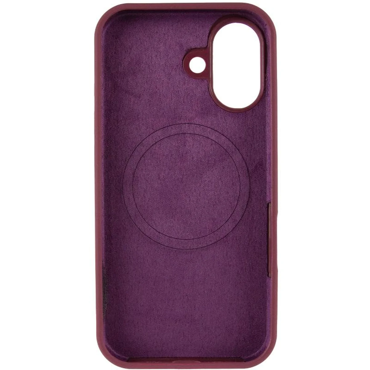 Чехол Silicone Case Full Protective (AA) V2 with MagSafe для Apple iPhone 17 (6.3") Бордовый / Plum