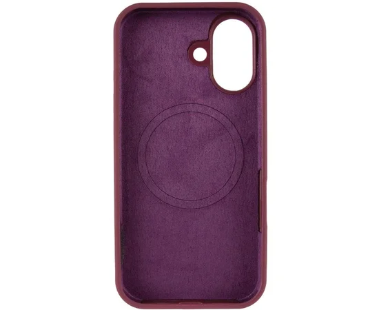 Чехол Silicone Case Full Protective (AA) V2 with MagSafe для Apple iPhone 17 (6.3") Бордовый / Plum