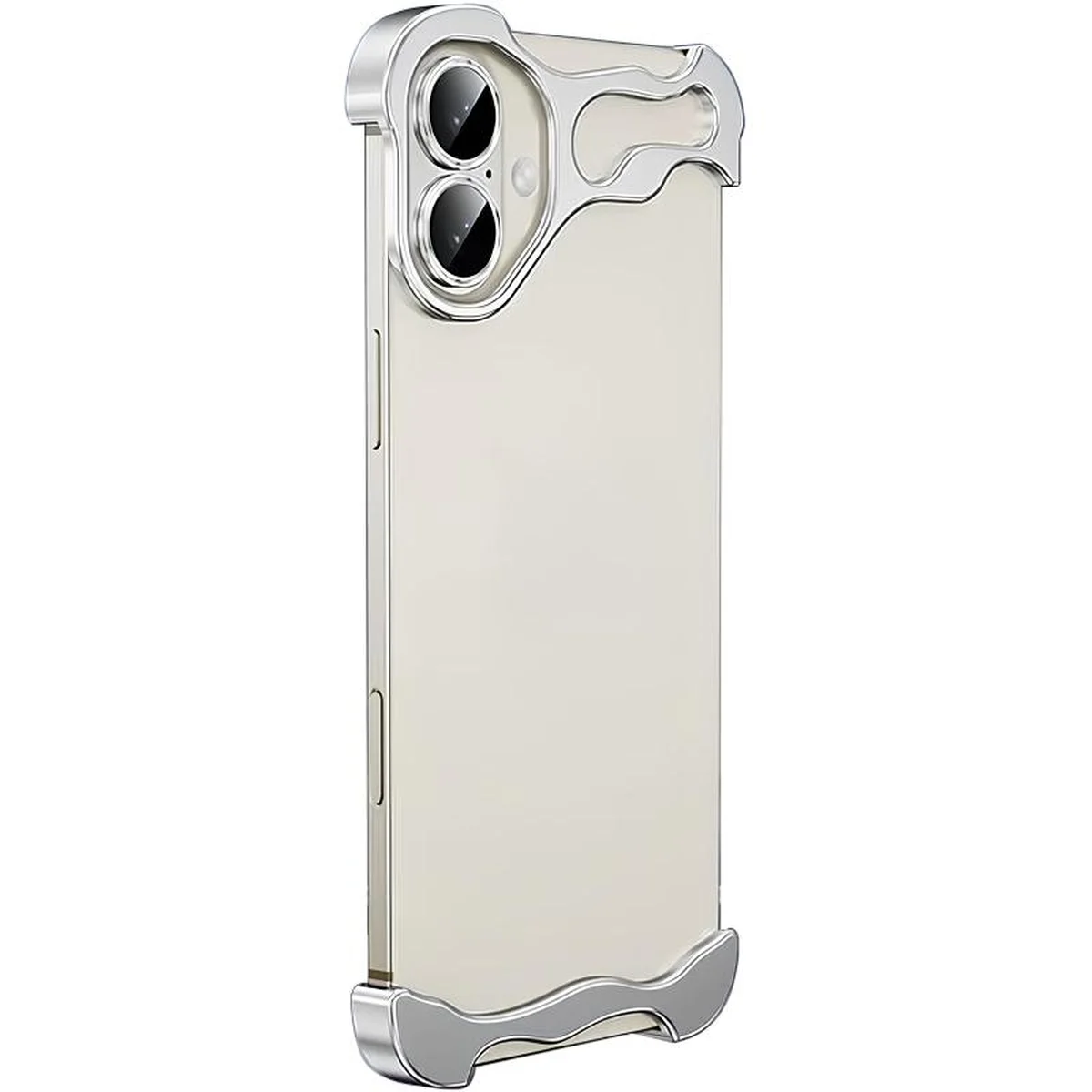 Чехол Minimalist Metal Bumper для Apple iPhone 17 (6.3") Silver