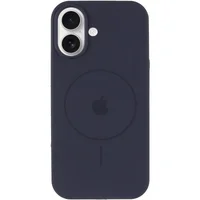 Чехол Silicone Case Full Protective (AA) V2 with MagSafe для Apple iPhone 17 (6.3") Темно-синий / Midnight blue
