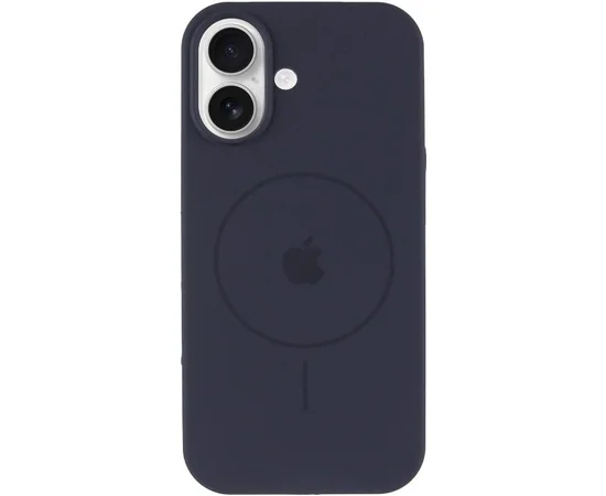 Чехол Silicone Case Full Protective (AA) V2 with MagSafe для Apple iPhone 17 (6.3") Темно-синий / Midnight blue