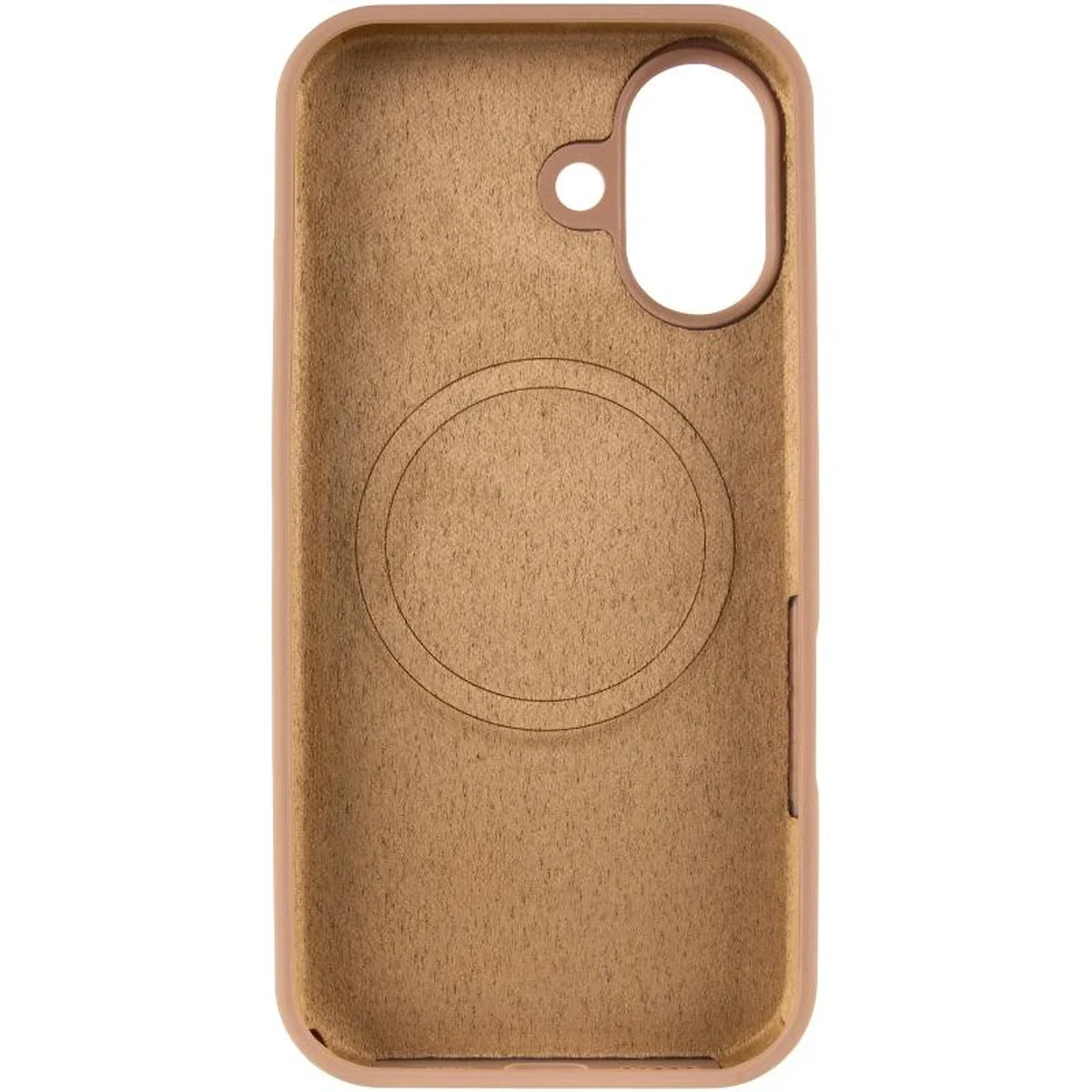 Чехол Silicone Case Full Protective (AA) V2 with MagSafe для Apple iPhone 17 (6.3") Бежевый / Desert Gold