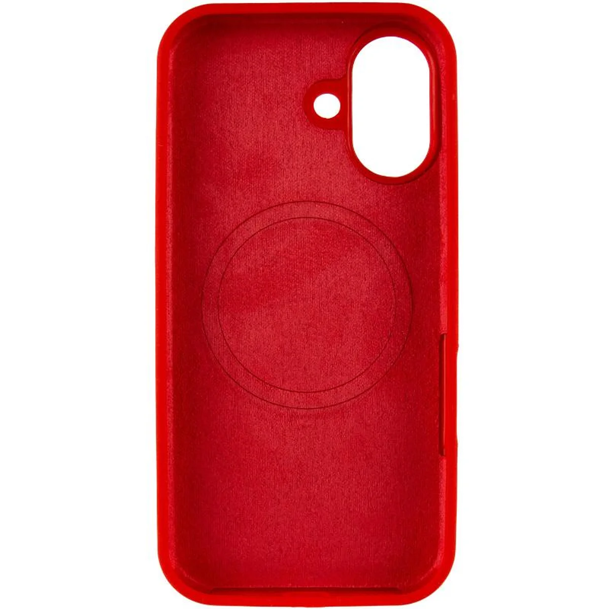 Чехол Silicone Case Full Protective (AA) V2 with MagSafe для Apple iPhone 17 (6.3") Красный / Red