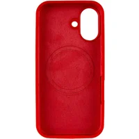 Чехол Silicone Case Full Protective (AA) V2 with MagSafe для Apple iPhone 17 (6.3") Красный / Red