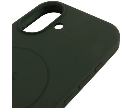 Чехол Silicone Case Full Protective (AA) V2 with MagSafe для Apple iPhone 17 (6.3") Зеленый / Cyprus Green