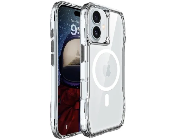 Чохол TPU Space Octagon with MagSafe для Apple iPhone 17 (6.3") Clear