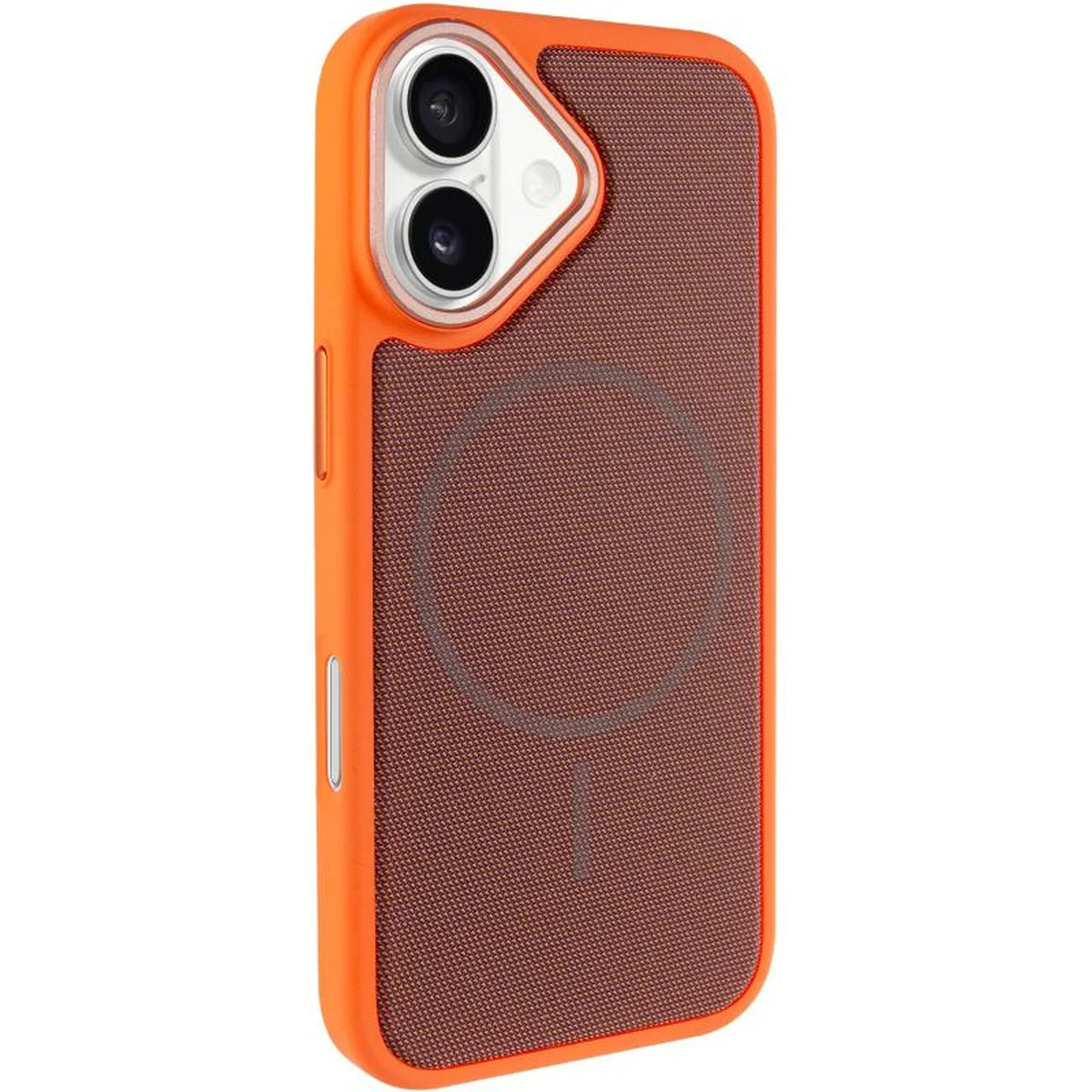 Чехол PC TechWoven Hybrid with MagSafe для Apple iPhone 17 (6.3") Orange / Brown