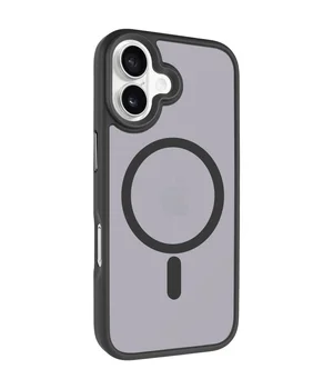 TPU+PC чехол Metal Buttons with MagSafe для Apple iPhone 17 (6.3") Черный / Black