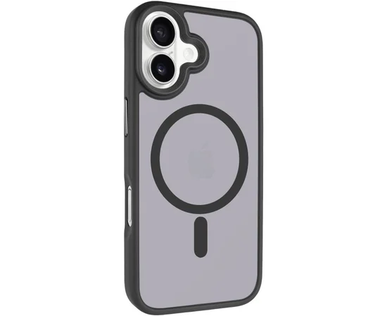 TPU+PC чехол Metal Buttons with MagSafe для Apple iPhone 17 (6.3") Черный / Black