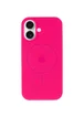 Чехол Silicone Case Full Protective (AA) V2 with MagSafe для Apple iPhone 17 (6.3") Розовый / Barbie pink