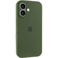 Чехол Silicone Case Full Camera Protective (AA) для Apple iPhone 17 (6.3") Зеленый / Dark Olive