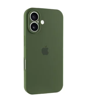 Чехол Silicone Case Full Camera Protective (AA) для Apple iPhone 17 (6.3") Зеленый / Dark Olive