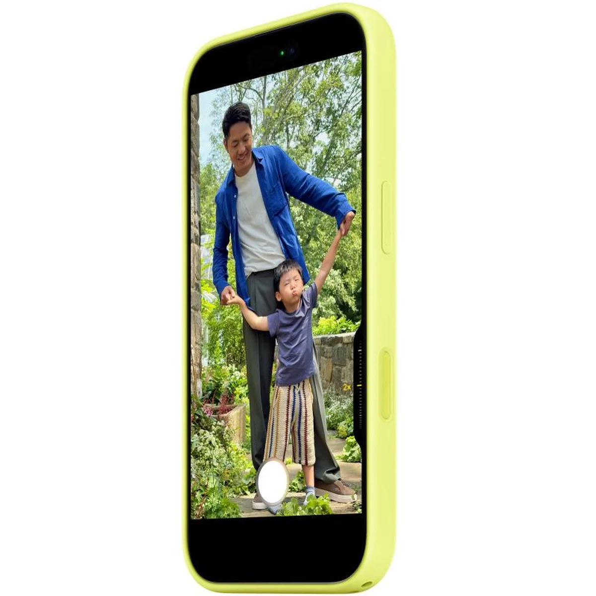 Чехол Silicone case (AAA) with Magsafe and Animation для Apple iPhone 17 (6.3") Neon Yellow