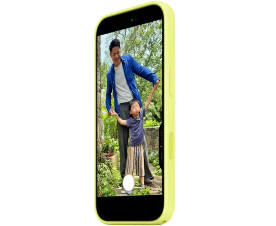 Чохол Silicone case (AAA) with Magsafe and Animation для Apple iPhone 17 (6.3") Neon Yellow