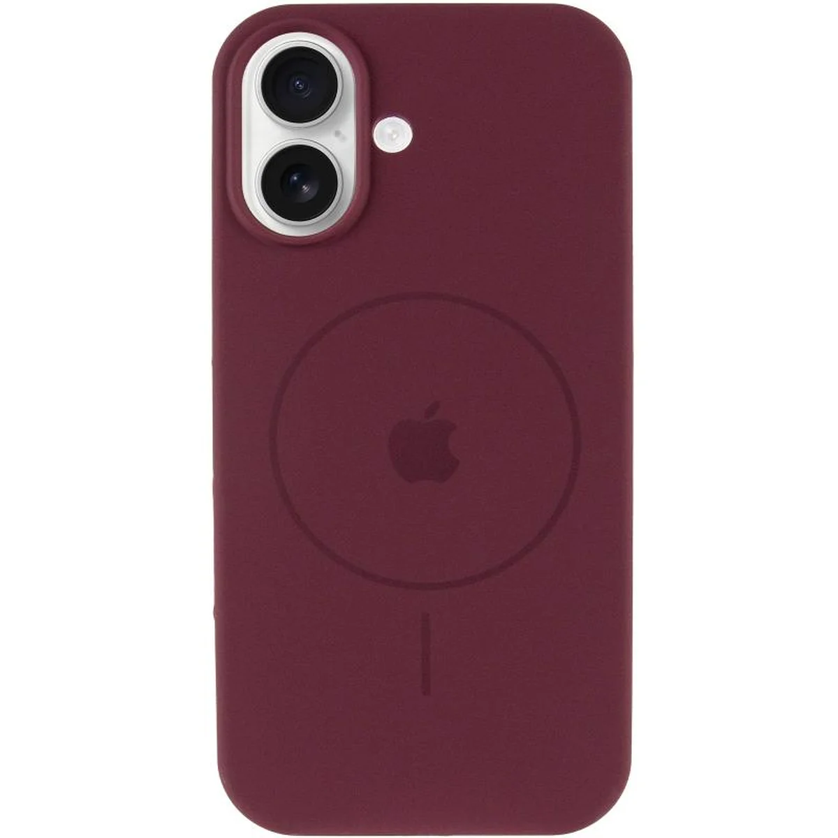 Чехол Silicone Case Full Protective (AA) V2 with MagSafe для Apple iPhone 17 (6.3") Бордовый / Plum